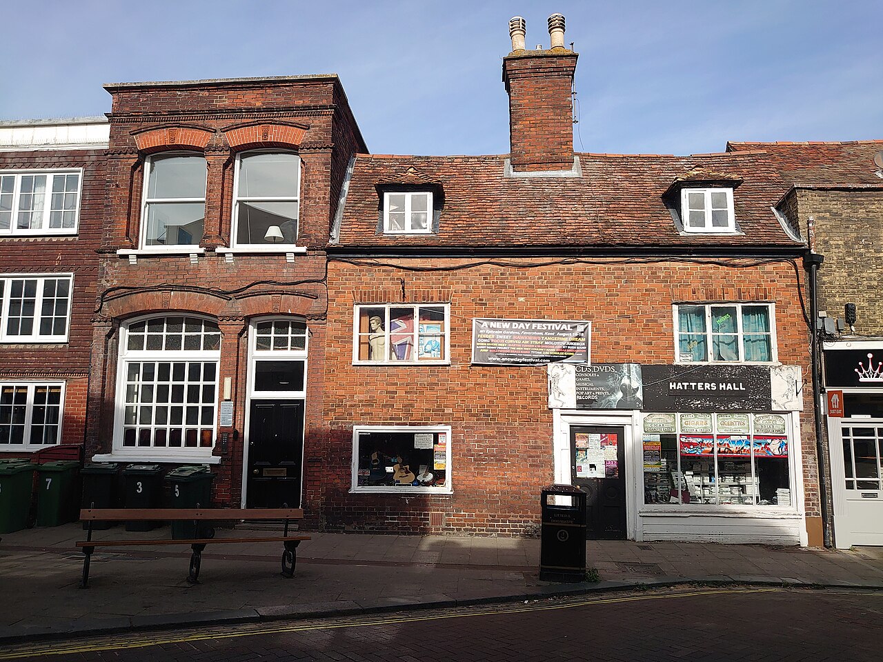 Hatters Hall Records exterior at 69 Preston Street, Faversham, in 2024