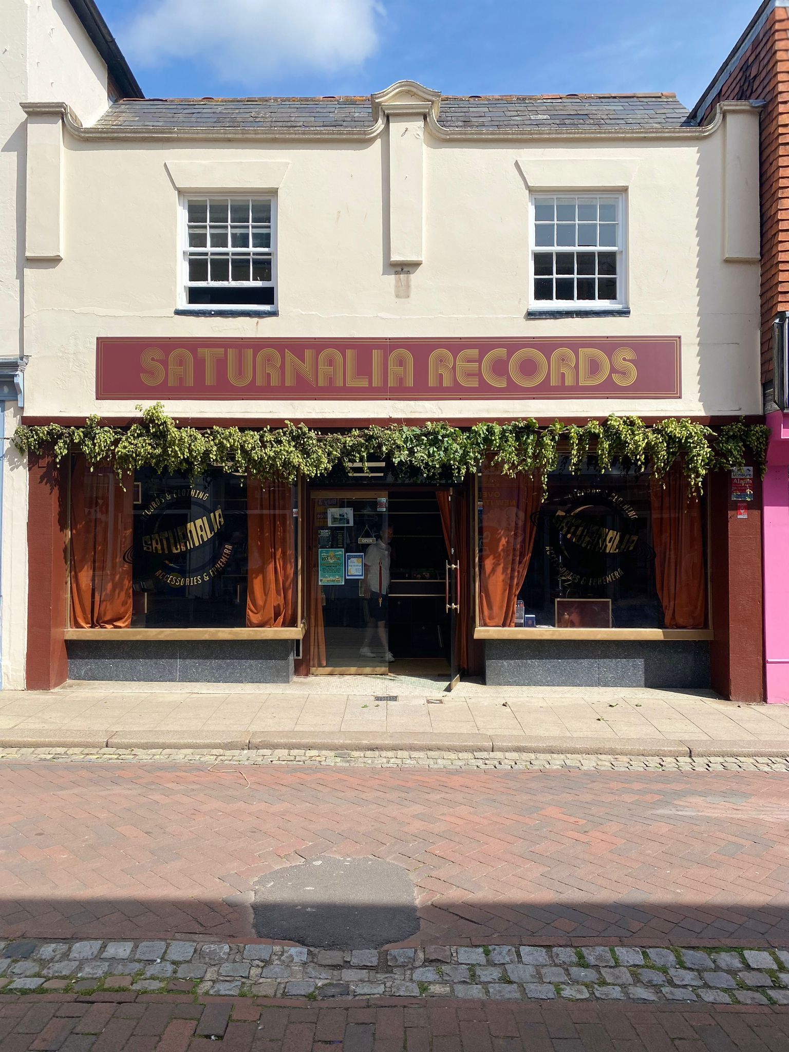 Saturnalia Records shopfront in Faversham